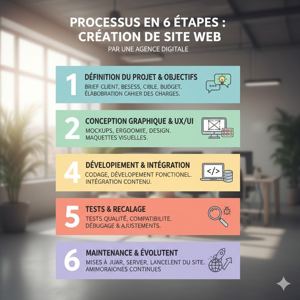 Processus de création d'un site web en agence