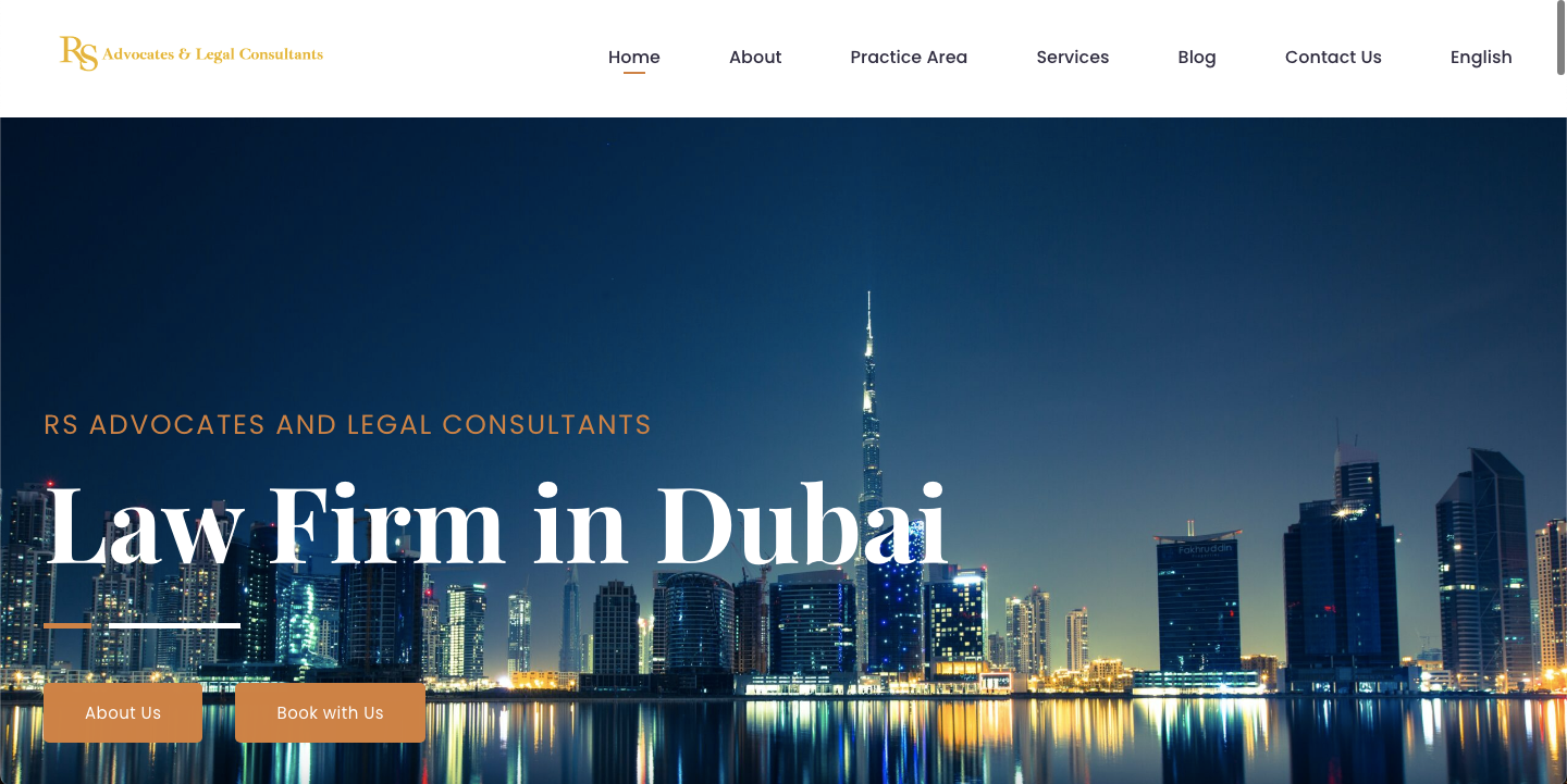 Screen-Shot of rs law website