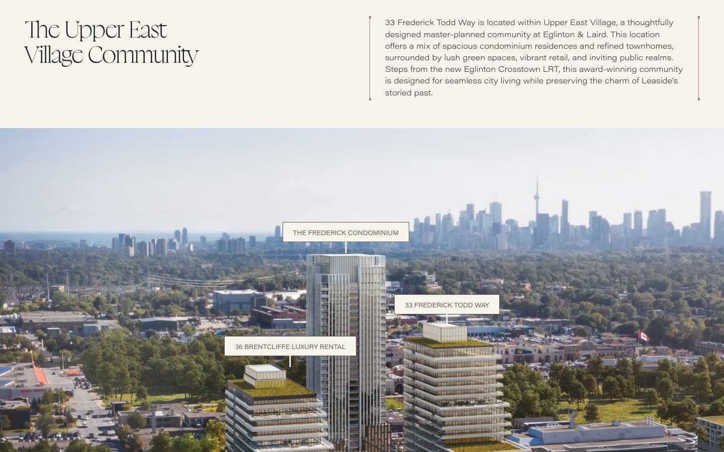 Upper East Village project website screenshot