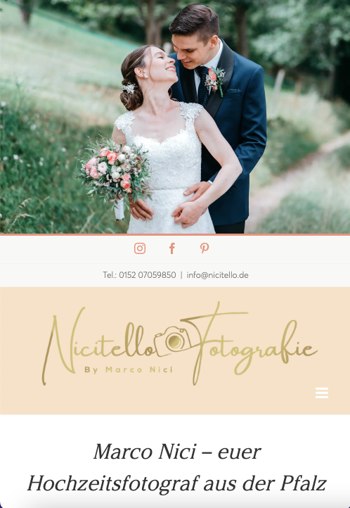 mobile version of website nicitello
