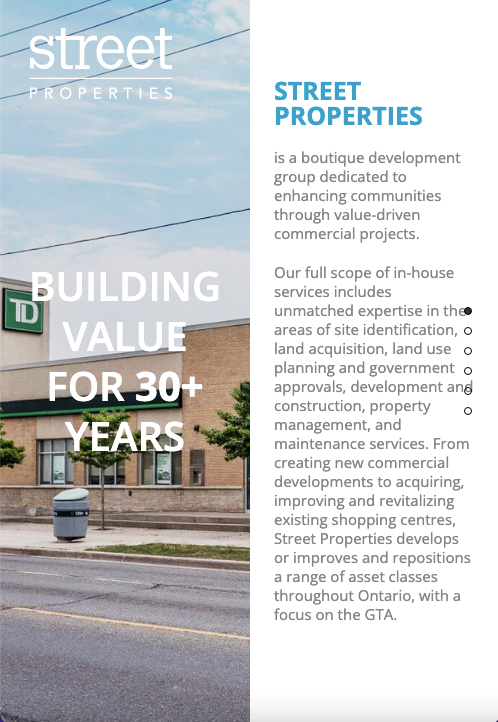 mobile version of street properties website